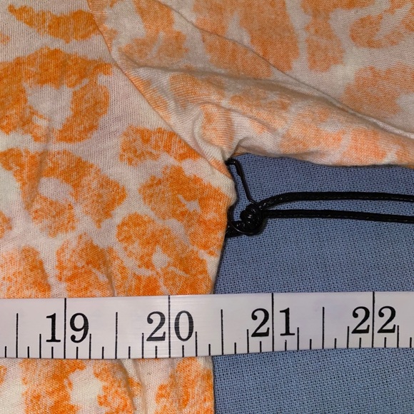 Le Superbe  Leopard  Print Tee Size L Citrus Orange - Picture 5 of 7